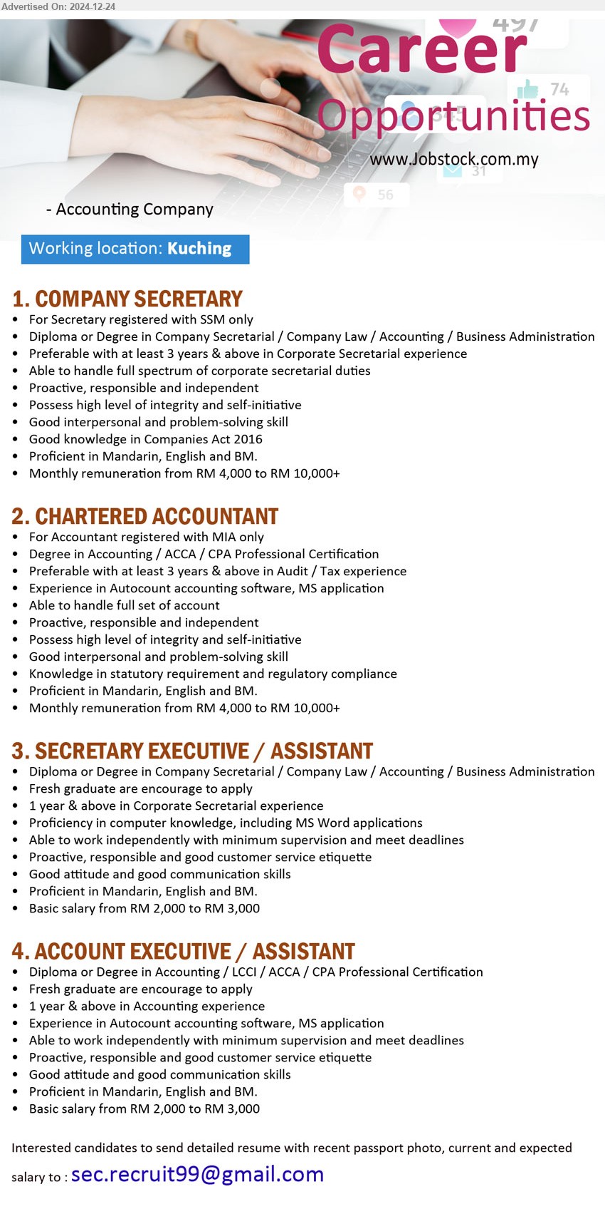 Advertiser Chartered Accountant